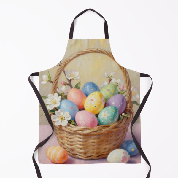 Item preview, Easter Basket with Colorful Eggs Oil Painting designed and sold by myforestfog.