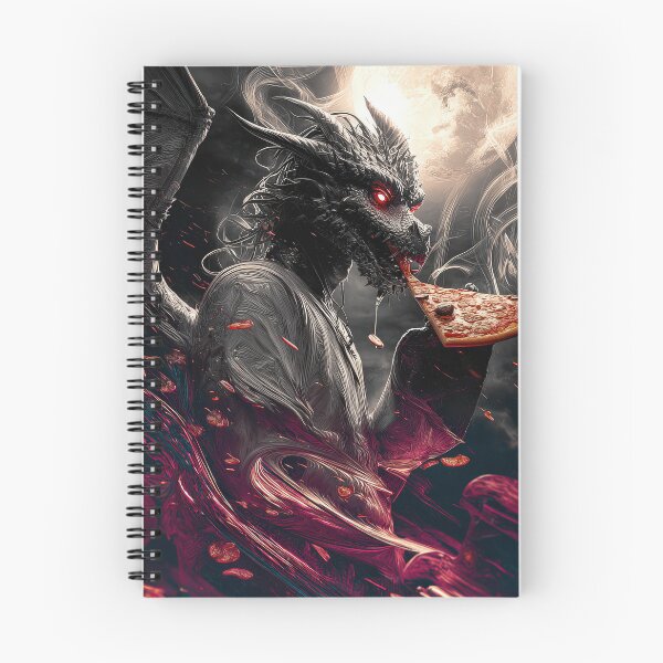 Item preview, Infernal Pizza Dragon – Dark Fantasy Surreal Beast Art designed and sold by Grafititee.