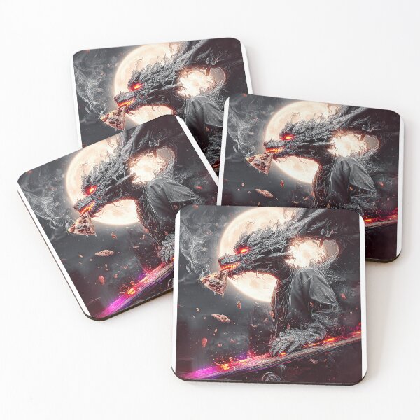Item preview, Infernal Pizza Dragon – Dark Fantasy Surreal Beast Art designed and sold by Grafititee.