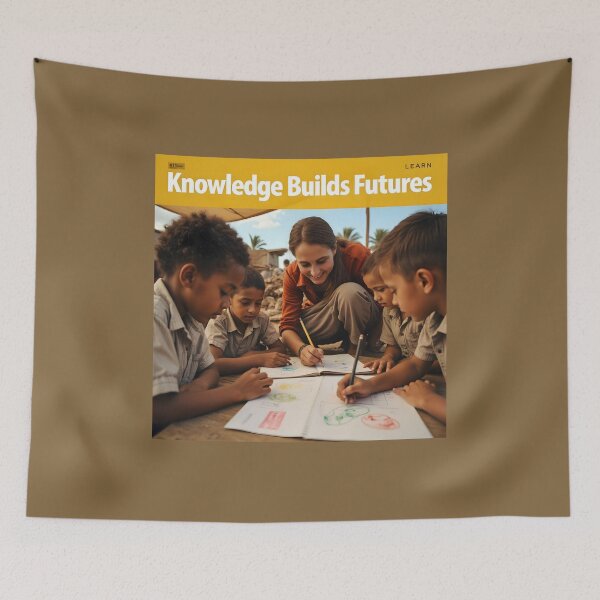 Item preview, "Knowledge Builds Futures — Learn, Hope, Rebuild" designed and sold by Creative-RE.
