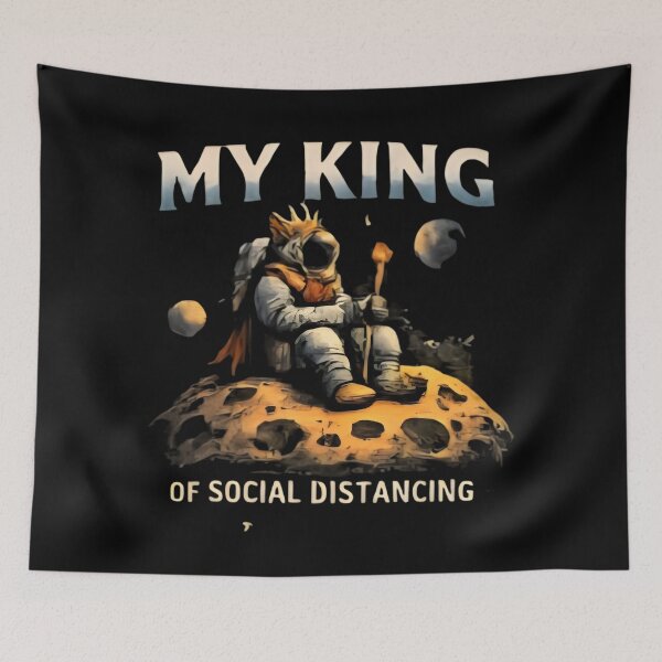Item preview, King of Social Distancing - Funny Introvert Aesthetic designed and sold by DrukNaStyl.