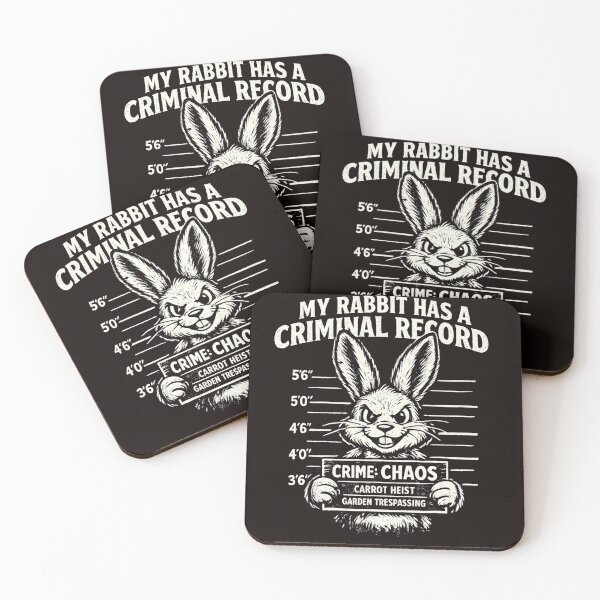 Item preview, My Rabbit Has A Criminal Record Pet Owner Bunny Lover Funny Gift designed and sold by Pawsome Quotes.