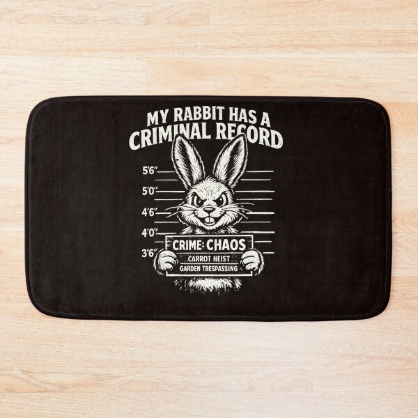 Item preview, My Rabbit Has A Criminal Record Pet Owner Bunny Lover Funny Gift designed and sold by Pawsome Quotes.