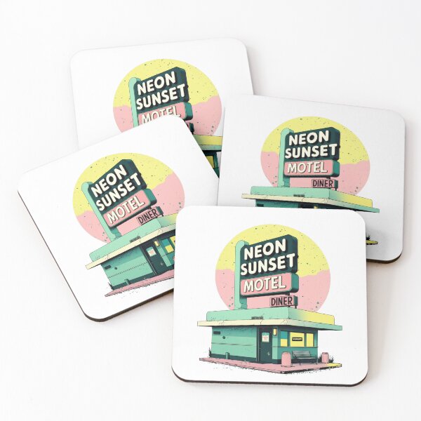 Item preview,  Retro Neon Motel Sign Sunset 80s Vibes designed and sold by shlepyart.