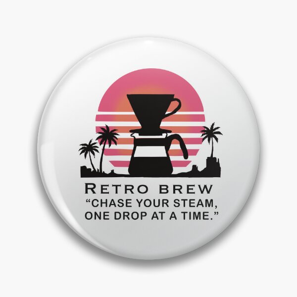 Item preview, Synthwave Coffee Logo with Tropical Sunset designed and sold by Senorona.