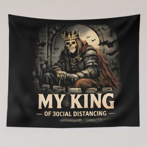 Item preview, King of Social Distancing - Funny Introvert Aesthetic designed and sold by DrukNaStyl.