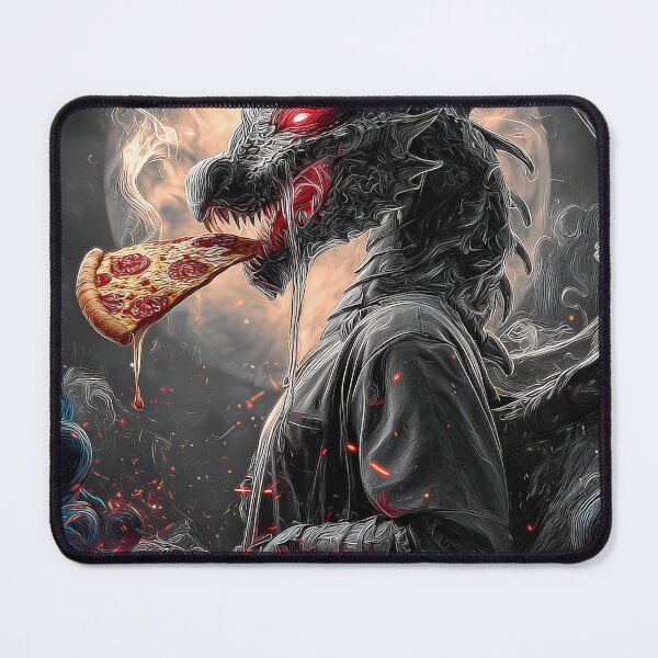 Item preview, Infernal Pizza Dragon – Dark Fantasy Surreal Beast Art designed and sold by Grafititee.