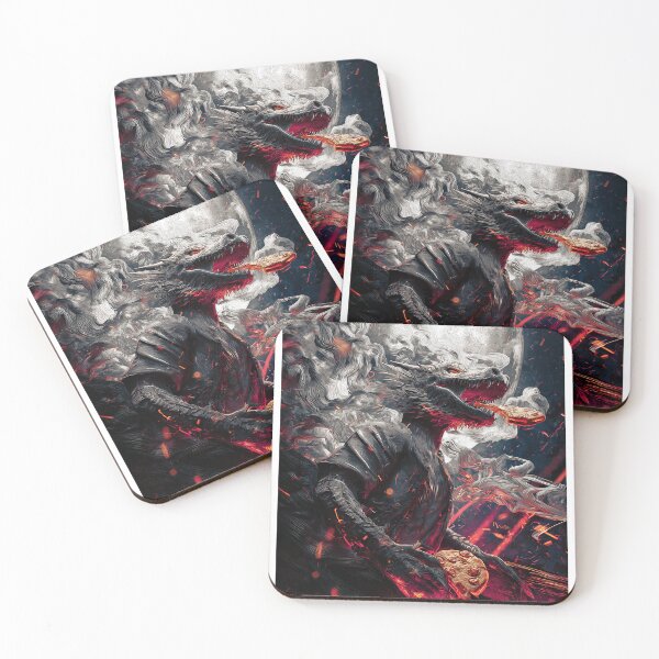 Item preview, Infernal Pizza Dragon – Dark Fantasy Surreal Beast Art designed and sold by Grafititee.