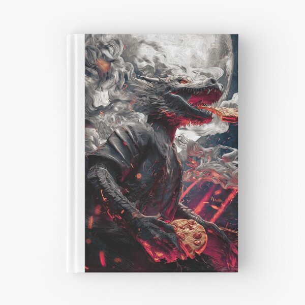 Item preview, Infernal Pizza Dragon – Dark Fantasy Surreal Beast Art designed and sold by Grafititee.