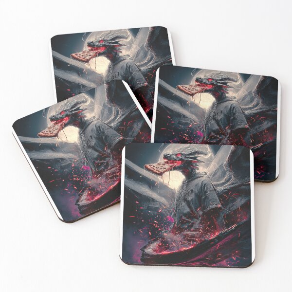 Item preview, Infernal Pizza Dragon – Dark Fantasy Surreal Beast Art designed and sold by Grafititee.