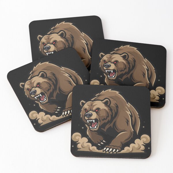 Item preview, Wild Grizzly Charge Bear Mascot Grizzly Run designed and sold by PixelStudioBe.