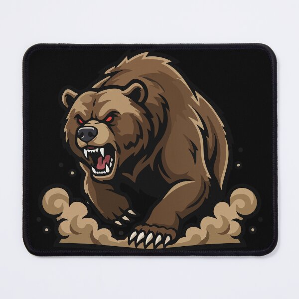 Item preview, Wild Grizzly Charge Bear Mascot Grizzly Run designed and sold by PixelStudioBe.