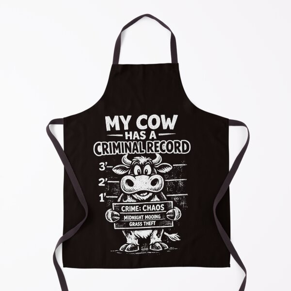 Item preview, My Cow Has A Criminal Record Cow Lover Farm Humor designed and sold by Pawsome Quotes.