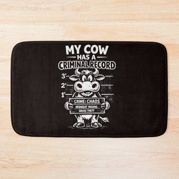 Item preview, My Cow Has A Criminal Record Cow Lover Farm Humor designed and sold by Pawsome Quotes.
