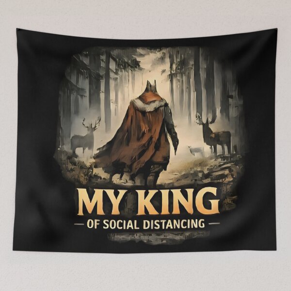 Item preview, King of Social Distancing - Funny Introvert Aesthetic designed and sold by DrukNaStyl.