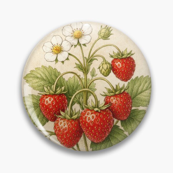 Item preview, Vintage Strawberry Botanical Print - Fragaria Vesca Antique Illustration designed and sold by Darlin8888.