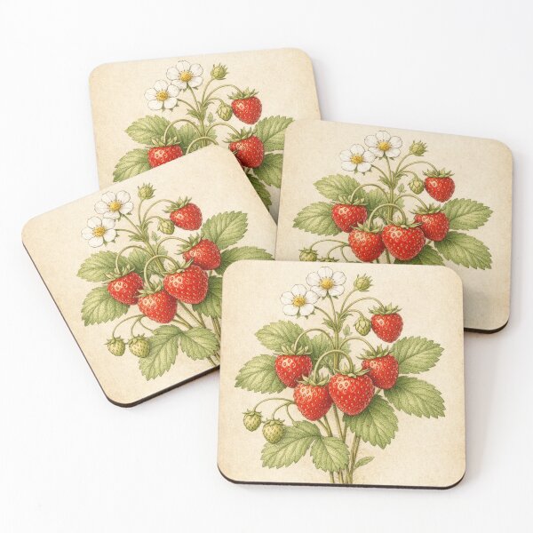 Item preview, Vintage Strawberry Botanical Print - Fragaria Vesca Antique Illustration designed and sold by Darlin8888.