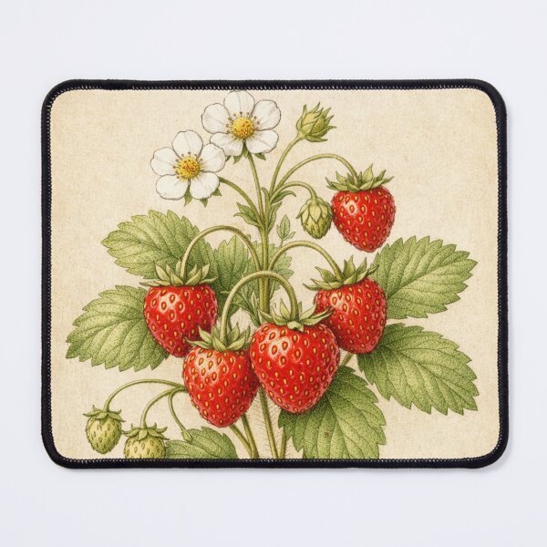 Item preview, Vintage Strawberry Botanical Print - Fragaria Vesca Antique Illustration designed and sold by Darlin8888.