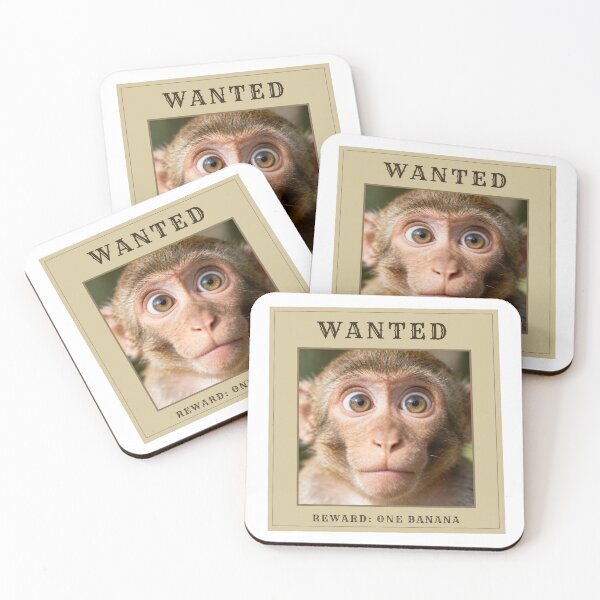Item preview, Wanted Poster Monkey Banana Bounty Reward designed and sold by yodaddydesigns.
