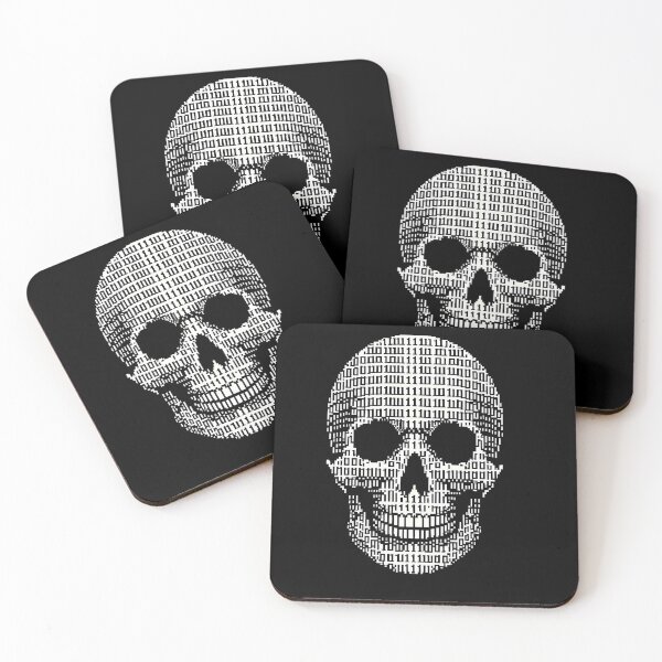 Item preview, Binary Code Skull Hacker Aesthetic designed and sold by WolfGZ.