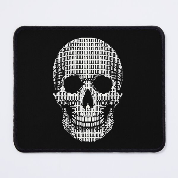 Artikelvorschau, Ästhetik des Hacker-Schädels im Binärcode-Stil entworfen und verkauft von WolfGZ.