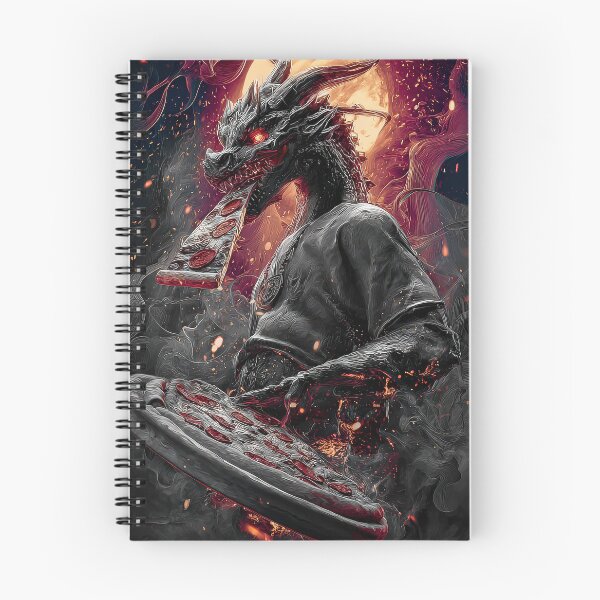 Item preview, Infernal Pizza Dragon – Dark Fantasy Surreal Beast Art designed and sold by Grafititee.