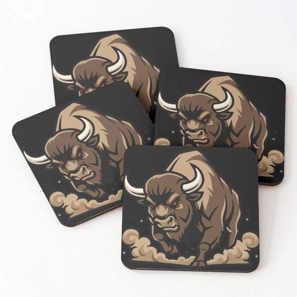 Item preview, Wild Bison Charge Mascot Buffalo Spirit designed and sold by PixelStudioBe.