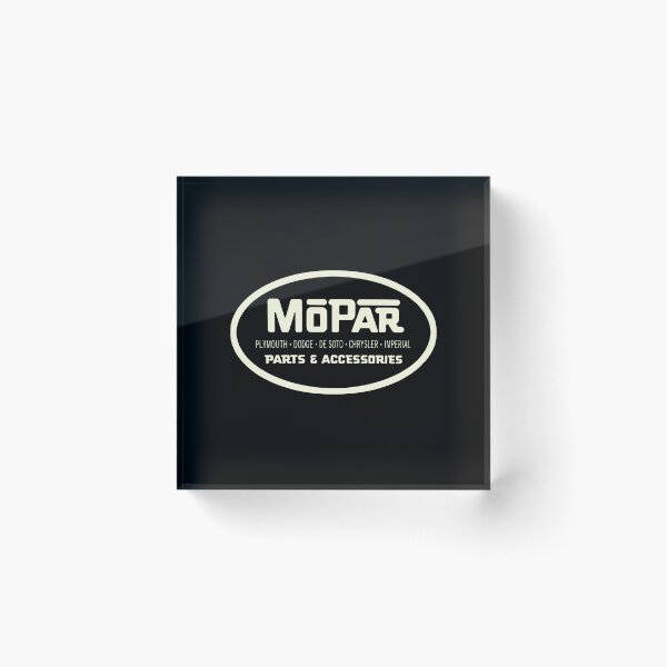 Aperçu de l'œuvre Emblème Mopar 1954-1958 - impression blanche vintage créée et vendue par retropetrol.
