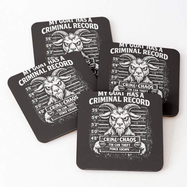 Item preview, My Goat Has A Criminal Record Funny Goat Owner Farmer Gift designed and sold by Pawsome Quotes.