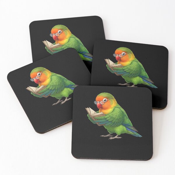 Item preview, Funny Fischer's Lovebird Parrots Reading Book Bird Lover designed and sold by TerryConnells.