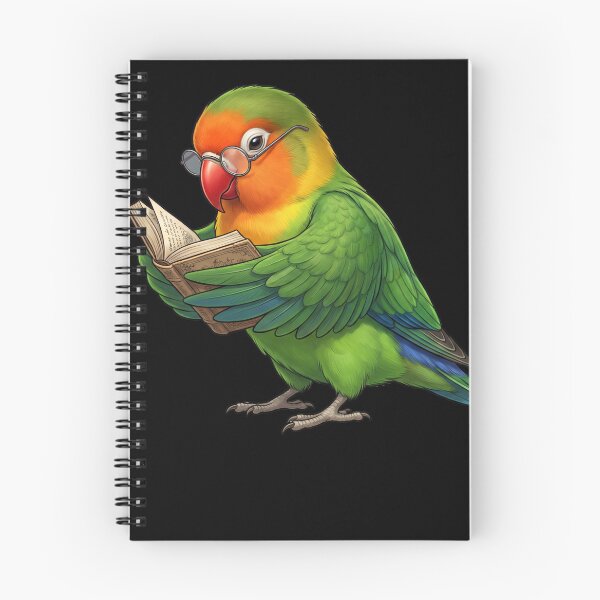 Item preview, Funny Fischer's Lovebird Parrots Reading Book Bird Lover designed and sold by TerryConnells.