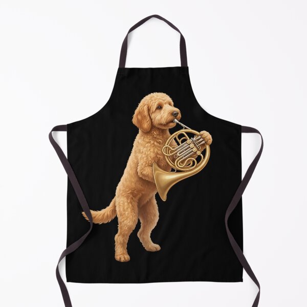 Item preview, Goldendoodle Playing French Horn Player Dog Lover designed and sold by DoodleTortle.