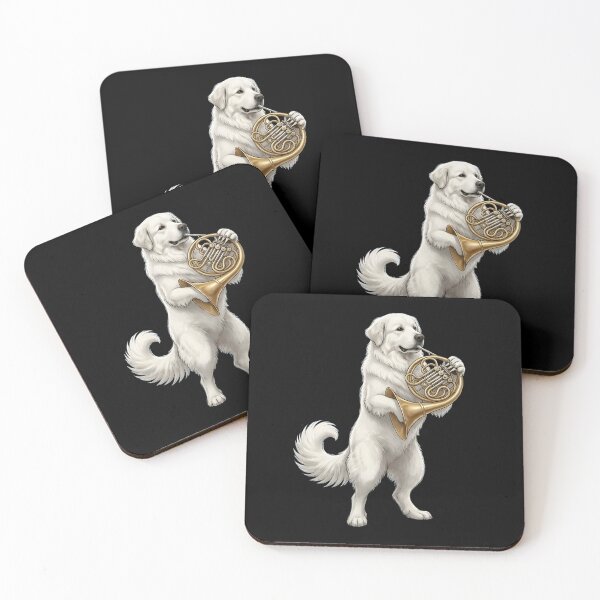 Item preview, Great Pyrenees Playing French Horn Player Dog Lover designed and sold by DoodleTortle.
