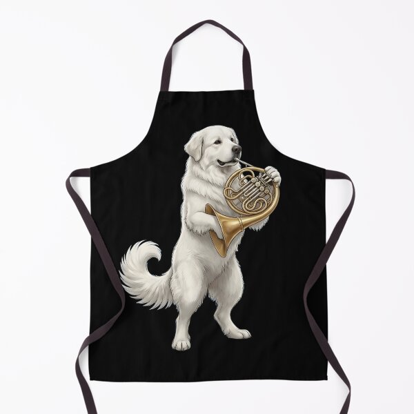 Item preview, Great Pyrenees Playing French Horn Player Dog Lover designed and sold by DoodleTortle.