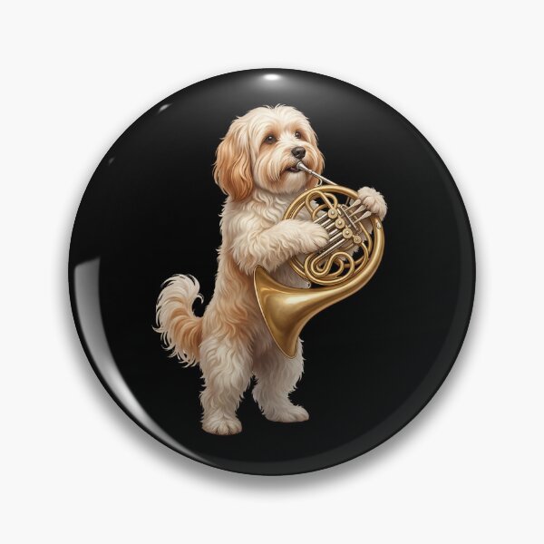 Item preview, Havanese Playing French Horn Player Dog Lover designed and sold by DoodleTortle.