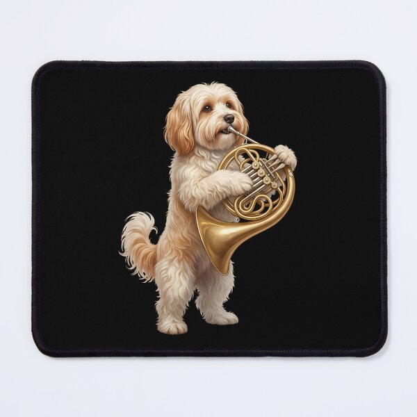 Item preview, Havanese Playing French Horn Player Dog Lover designed and sold by DoodleTortle.
