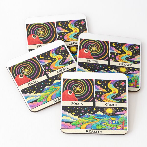Item preview, Focus Create Reality – Psychedelic Manifestation Mindset Art designed and sold by Dominik1994.