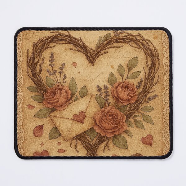 Item preview, Vintage Love Letter with Floral Heart designed and sold by myforestfog.