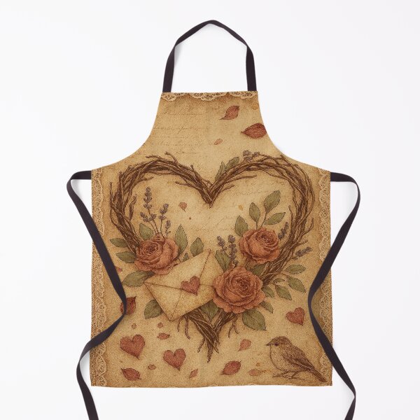 Item preview, Vintage Love Letter with Floral Heart designed and sold by myforestfog.