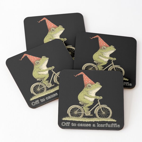 Item preview, Off To Cause A Kerfuffle Frog Funny Weirdcore Sayings Meme designed and sold by RagupathiAlagar.