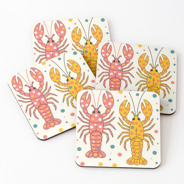 Item preview, Polka dots and cute a colorful lobsters couple designed and sold by Ponted.