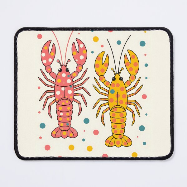 Item preview, Polka dots and cute a colorful lobsters couple designed and sold by Ponted.