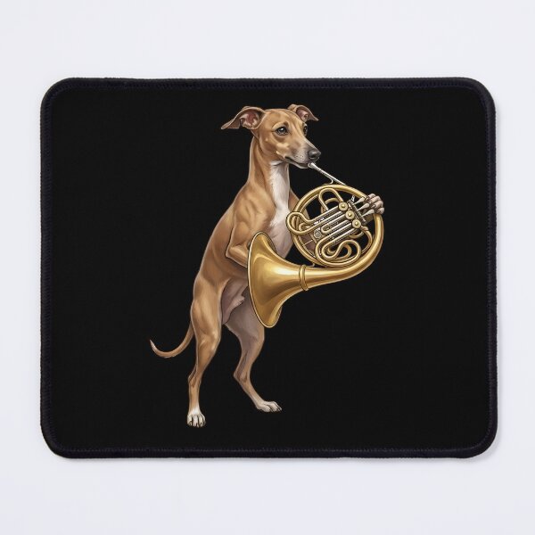 Item preview, Italian Greyhound Playing French Horn Player Dog Lover designed and sold by DoodleTortle.