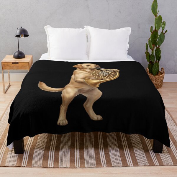 Item preview, Labrador Retriever Playing French Horn Player Dog Lover designed and sold by DoodleTortle.