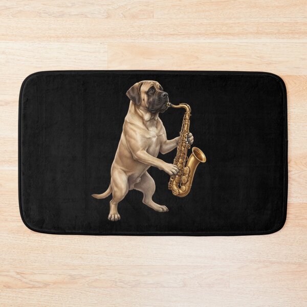 Item preview, Mastiff Playing Saxophone Player Saxophonist Dog Lover designed and sold by DoodleTortle.