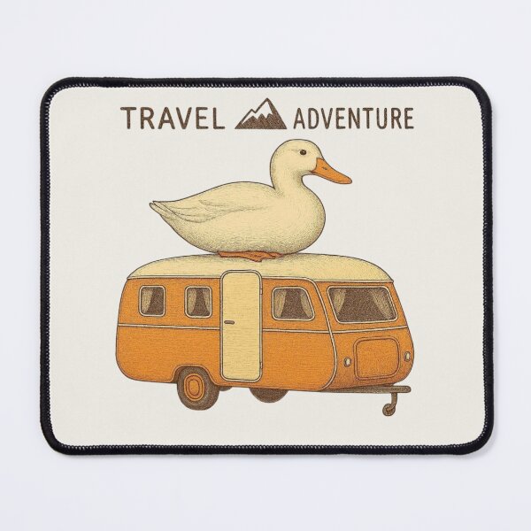 Item preview, Cute Travel Duck – Kawaii Vintage Camper Van designed and sold by Aloloco.