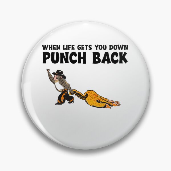 Item preview, Punch Monkey Cowboy When life gets you down punch back designed and sold by HughIeas.