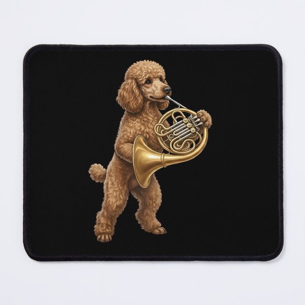 Item preview, Poodle Playing French Horn Player Dog Lover designed and sold by DoodleTortle.
