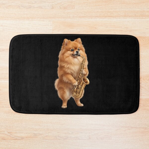 Item preview, Pomeranian Playing Saxophone Player Saxophonist Dog Lover designed and sold by DoodleTortle.
