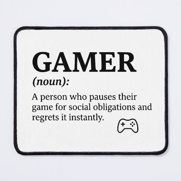 Item preview, Gamer Noun Pauses Game Regrets Gaming designed and sold by Klamottenlabor.